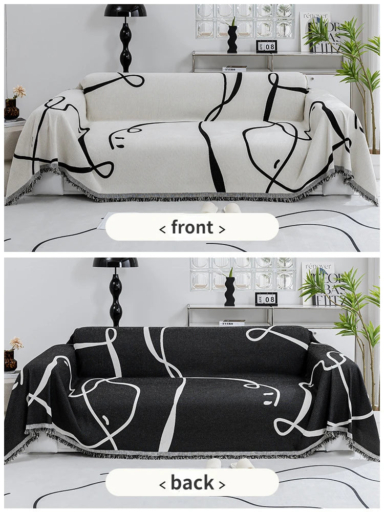 Urban Lines – Geometric Sofa Cover - Multi Purpose Use