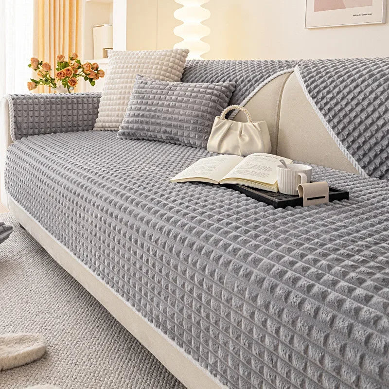 CreamGuard – Plush Non-Slip Sofa Cover