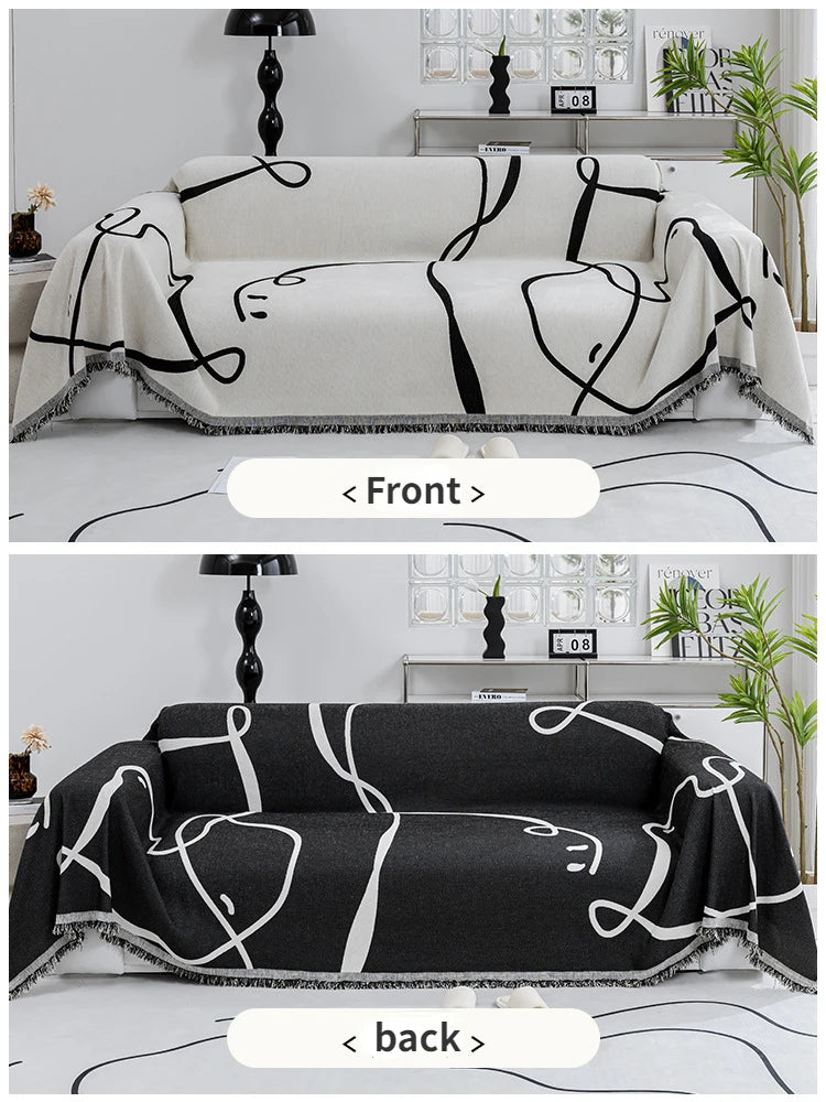 Urban Lines – Geometric Sofa Cover - Multi Purpose Use