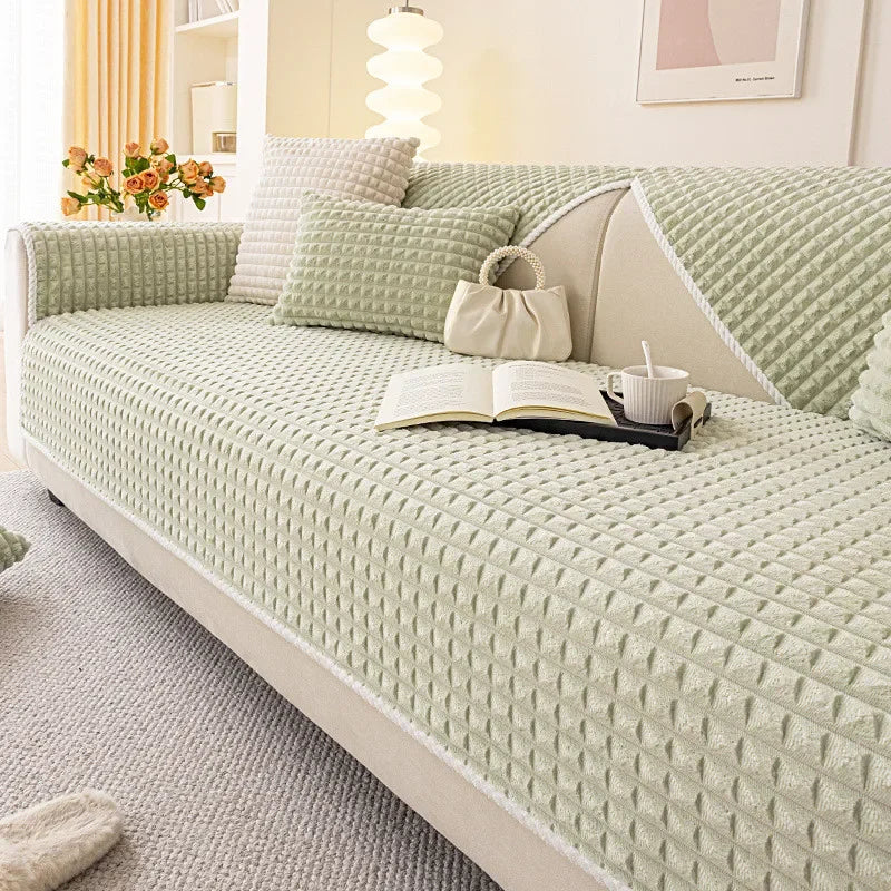 CreamGuard – Plush Non-Slip Sofa Cover