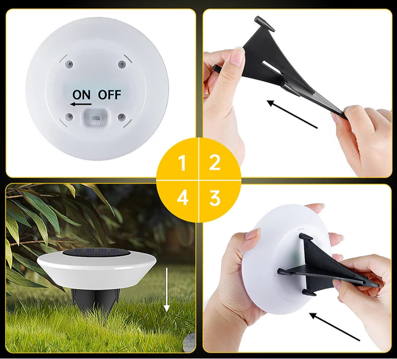 LumaTerra Solar Ground Lights – 4 Pack