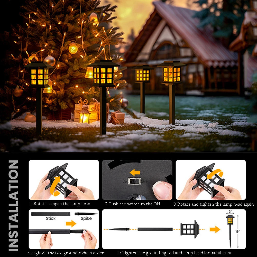 FlameGlow Solar Torch Lights
