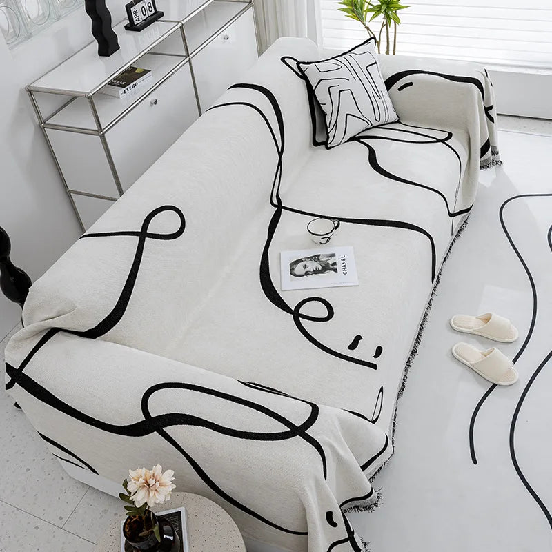 Urban Lines – Geometric Sofa Cover - Multi Purpose Use