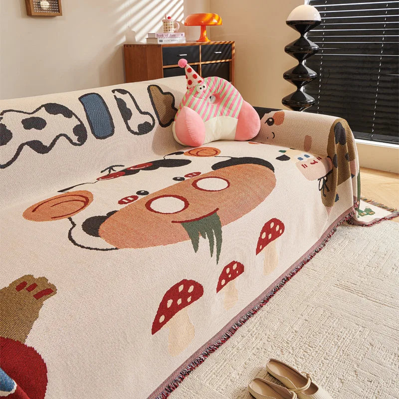 CozyShield – 3-Seater Knitted Sofa Cover