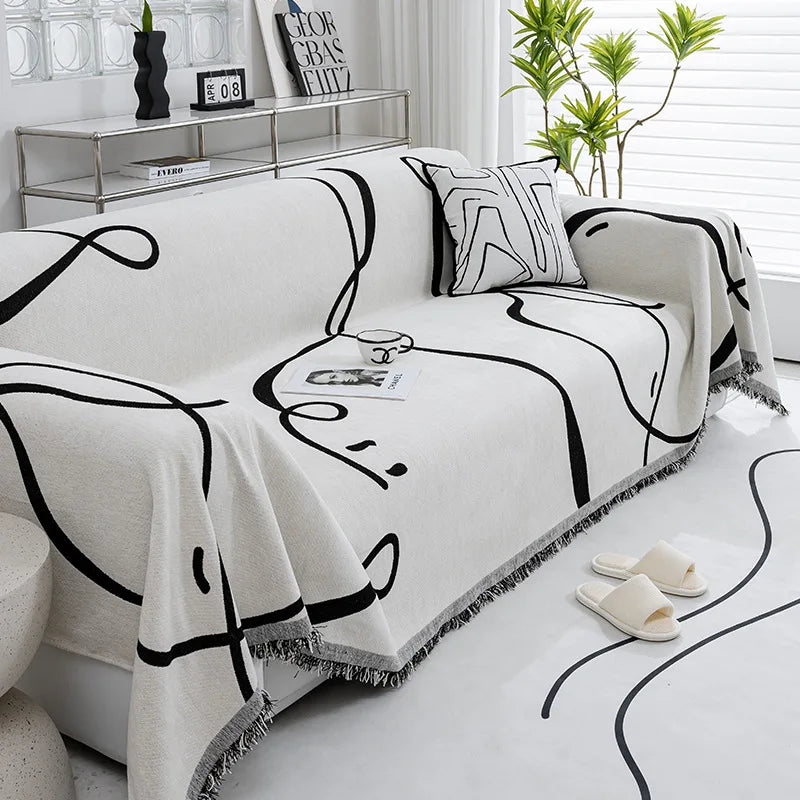 Urban Lines – Geometric Sofa Cover - Multi Purpose Use