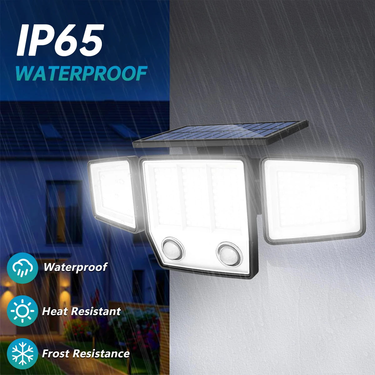 Solar Light With Dual PIR Motion Detector 3 Lighting