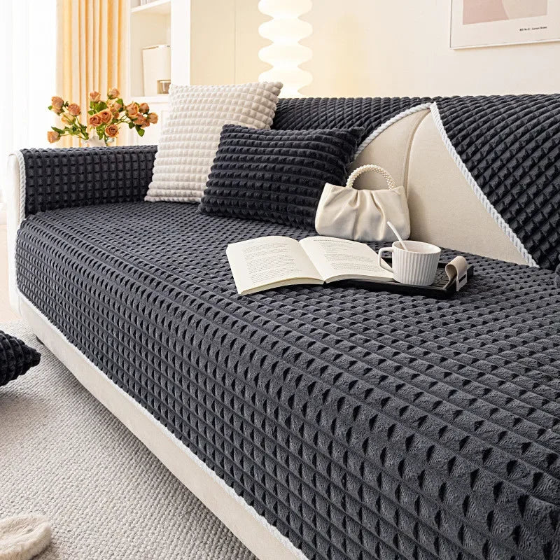 CreamGuard – Plush Non-Slip Sofa Cover