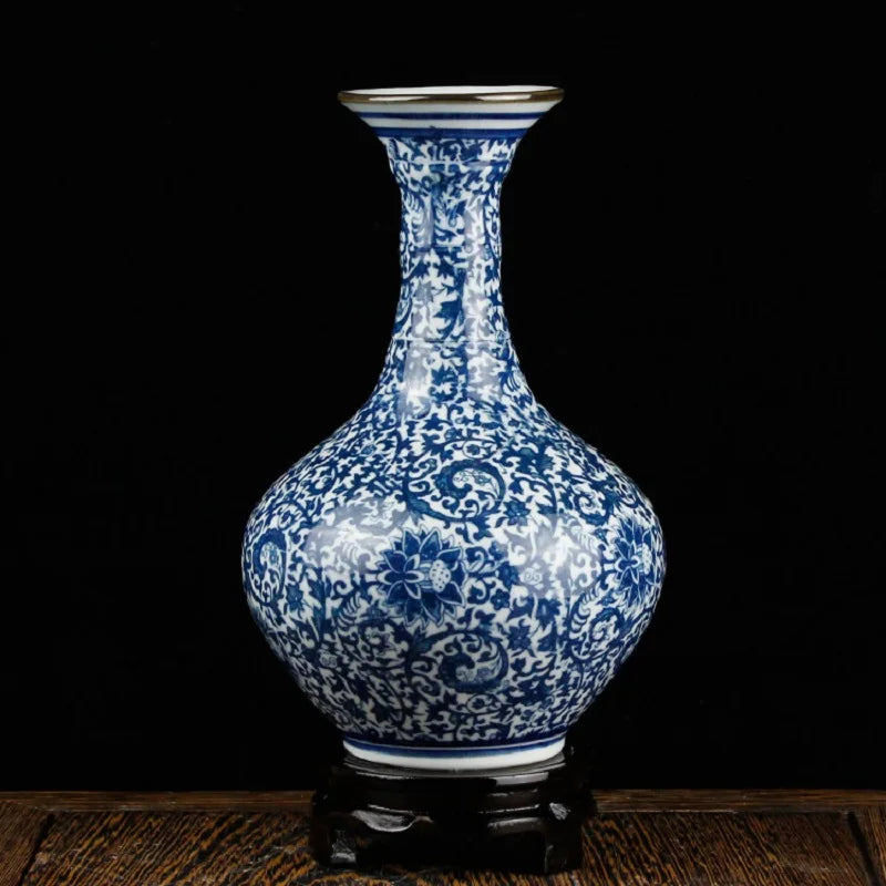 Ceramics Blue White Porcelain Flower Vase