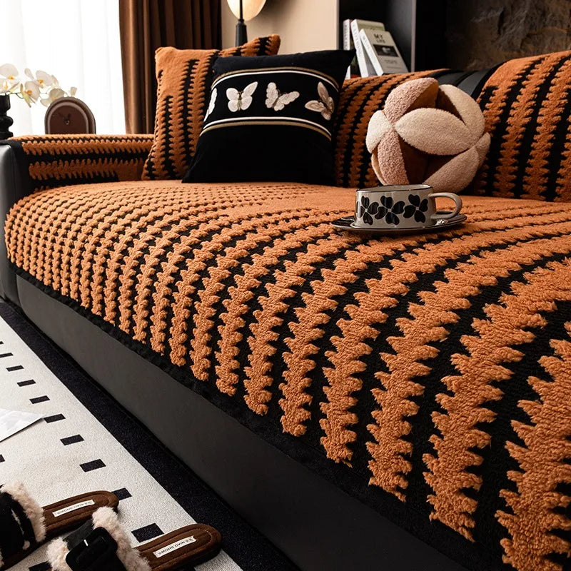 TuftWarm – Fleece Anti-Slip Sofa Cover