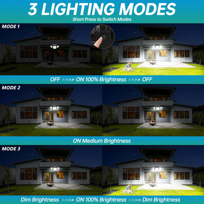 Solar Light With Dual PIR Motion Detector 3 Lighting