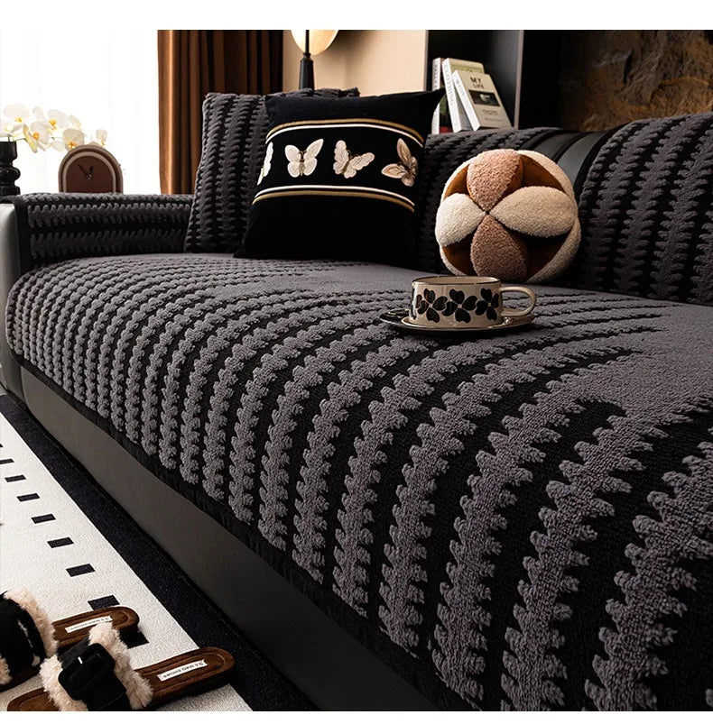 TuftWarm – Fleece Anti-Slip Sofa Cover
