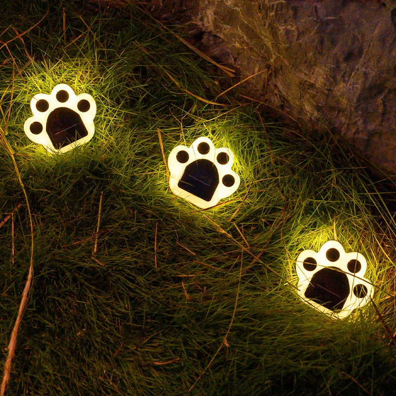 Outdoor Paw Print Solar Light