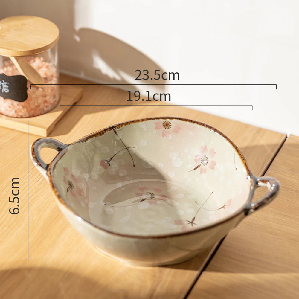 Japanese Style Household Noodle Bowl Ceramic