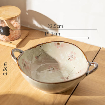 Japanese Style Household Noodle Bowl Ceramic