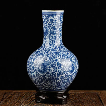 Ceramics Blue White Porcelain Flower Vase