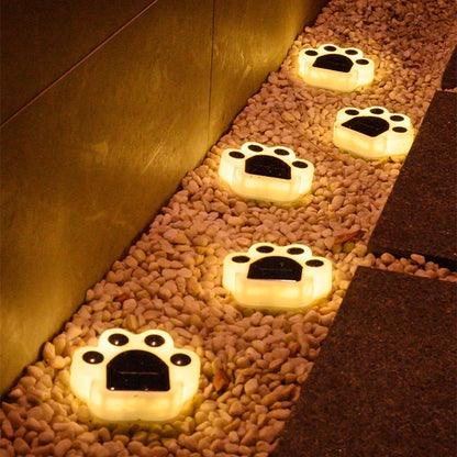 Outdoor Paw Print Solar Light