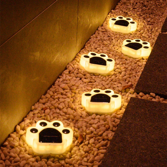 Outdoor Paw Print Solar Light