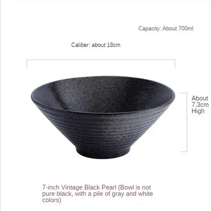 Bamboo hat ceramic bowl