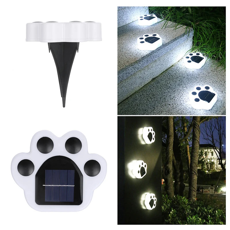 Outdoor Paw Print Solar Light