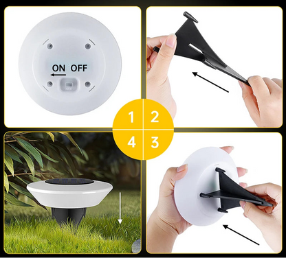 LumaTerra Solar Ground Lights – 4 Pack