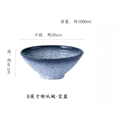 Bamboo hat ceramic bowl