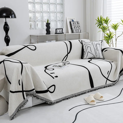 Urban Lines – Geometric Sofa Cover - Multi Purpose Use