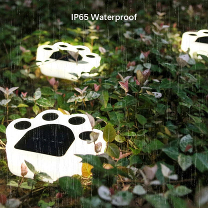 Outdoor Paw Print Solar Light