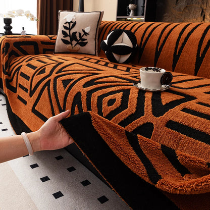 Vintage Geometric Sofa Cover - Pet-friendly