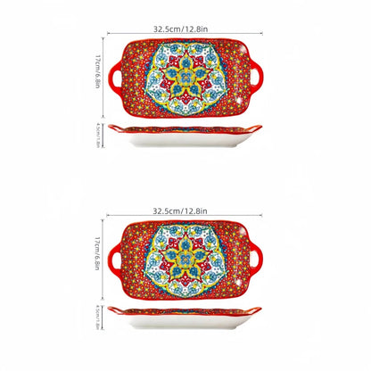 Bohemian style ceramic with handle