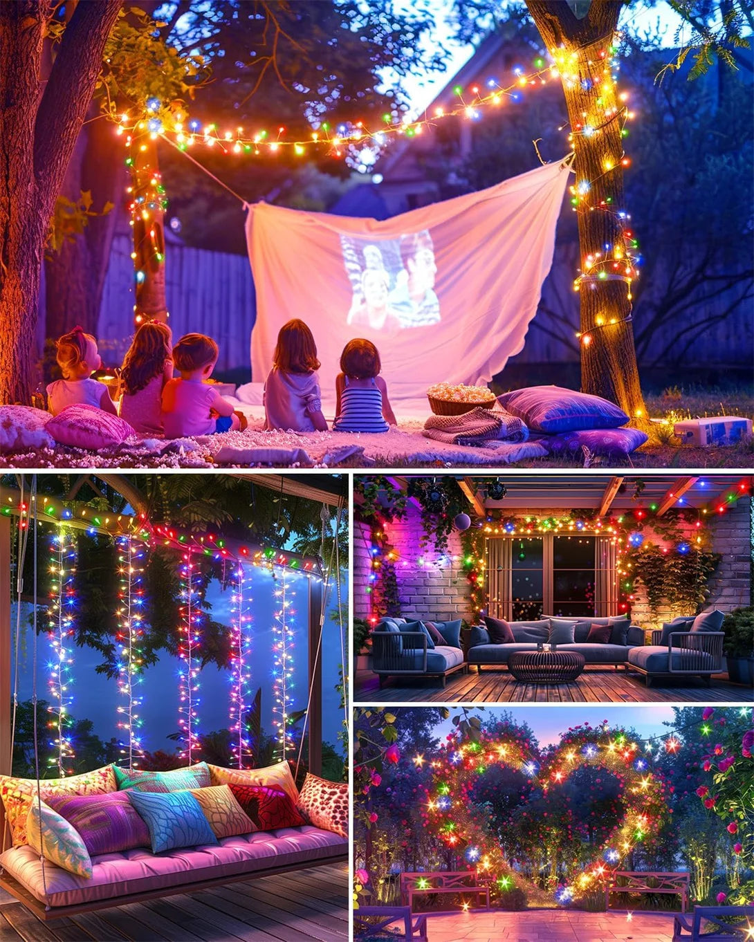 Solar Firecracker String Lights
