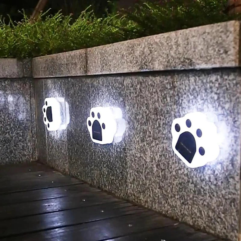 Outdoor Paw Print Solar Light
