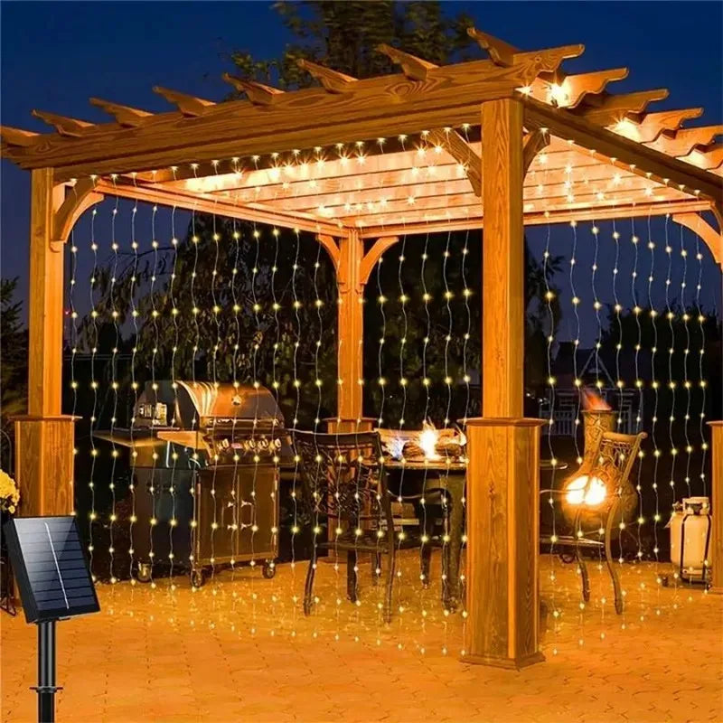 Solar LED Curtain Lights