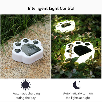 Outdoor Paw Print Solar Light