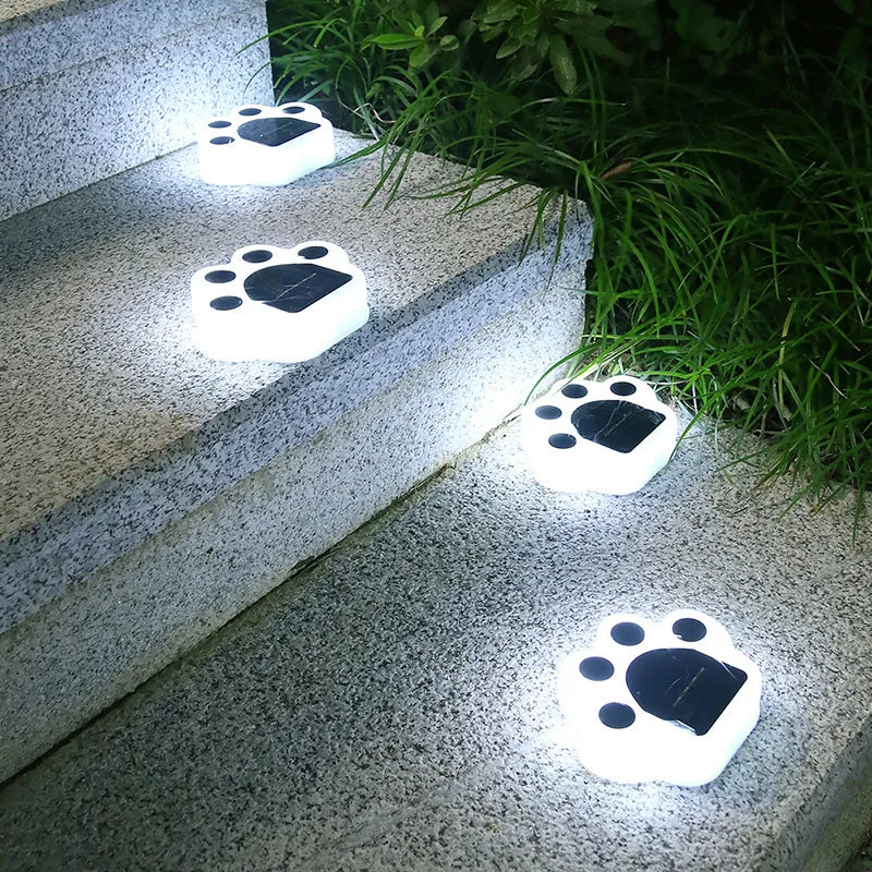 Outdoor Paw Print Solar Light