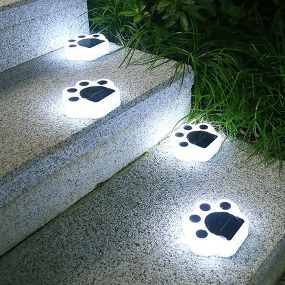 Outdoor Paw Print Solar Light