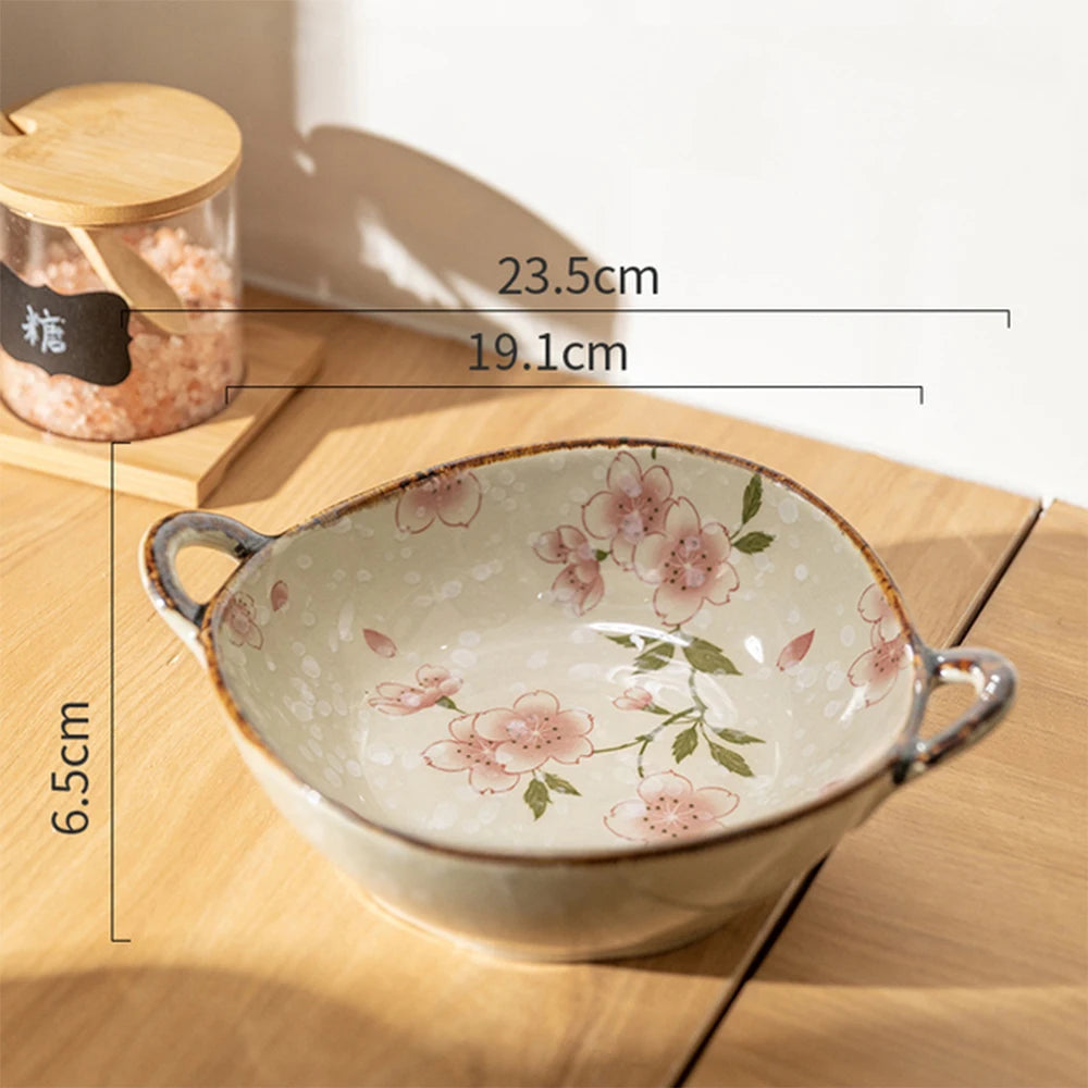 Japanese Style Household Noodle Bowl Ceramic