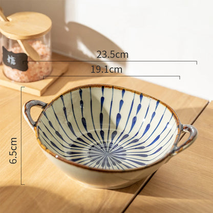 Japanese Style Household Noodle Bowl Ceramic