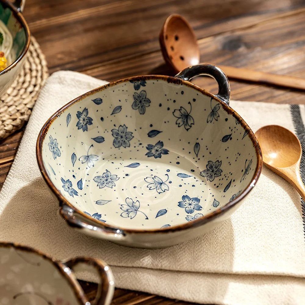 Japanese Style Household Noodle Bowl Ceramic