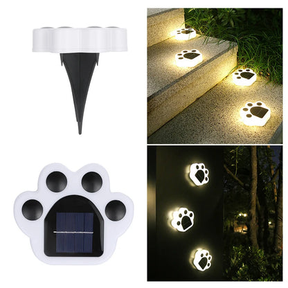 Outdoor Paw Print Solar Light