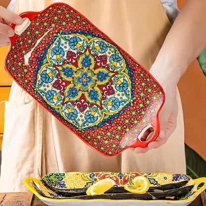 Bohemian style ceramic with handle