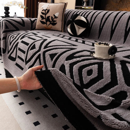 Vintage Geometric Sofa Cover - Pet-friendly