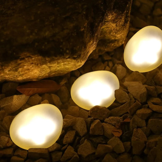 Solar LED Pebble Light