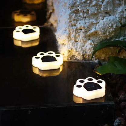 Outdoor Paw Print Solar Light