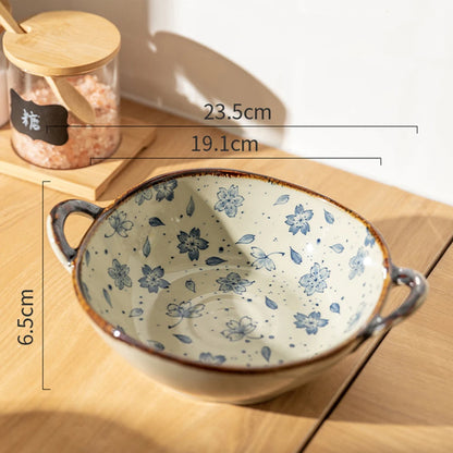 Japanese Style Household Noodle Bowl Ceramic