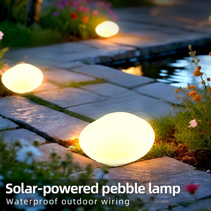 Solar LED Pebble Light