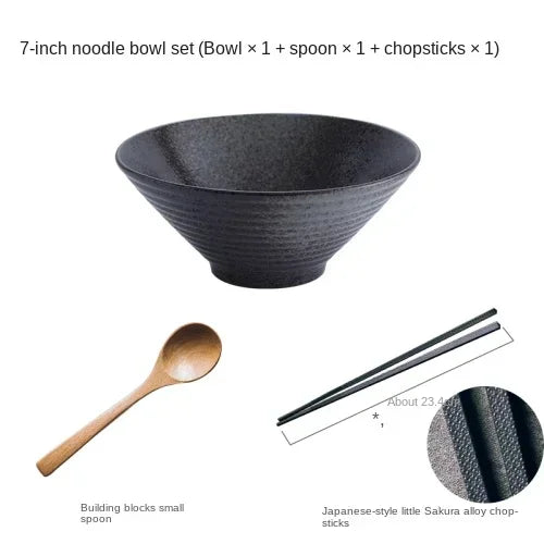Bamboo hat ceramic bowl