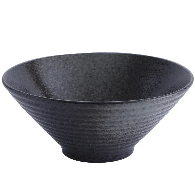 Bamboo hat ceramic bowl