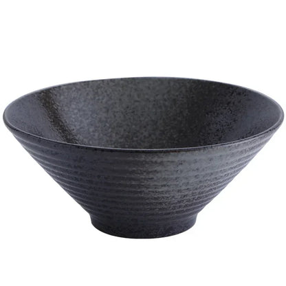 Bamboo hat ceramic bowl