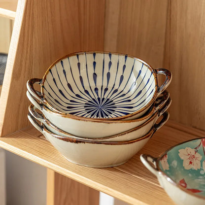 Japanese Style Household Noodle Bowl Ceramic