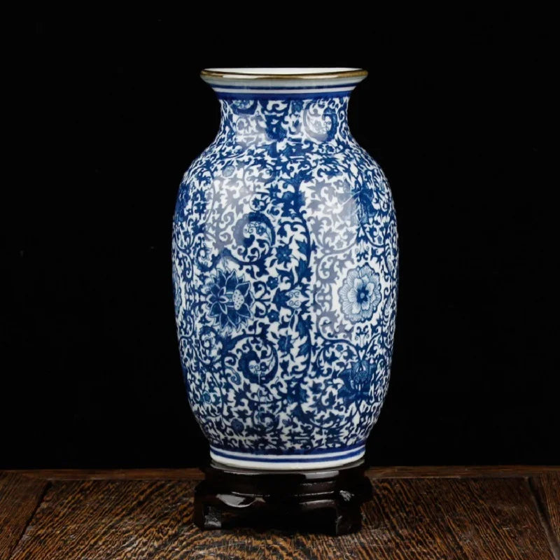 Ceramics Blue White Porcelain Flower Vase